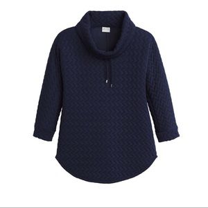 Zenergy Chico’s Cowl neck Navy Blue Pullover